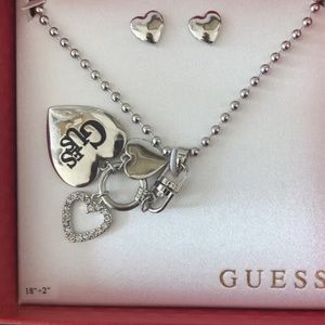 NIB 🦋 necklace & heart earrings set | 18" + 2" extender